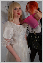  Wedding Dress meets PVC maid as the french noblewoman returns to the Hall featuring Prudence, the Houskeeper,  