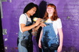 view details of set gm-4o001, Friday and Miss Abigail in oil-slick denim