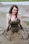 Mudding in shiny hotpants!