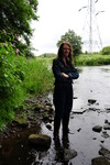 Blue jeans in the river