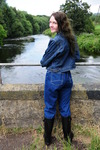 Blue jeans in the river